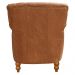 Kit 04 Poltronas Decorativas Sala de Estar Brunei Pés Madeira Couro Mel G58 - Gran Belo