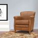Kit 04 Poltronas Decorativas Sala de Estar Brunei Pés Madeira Couro Mel G58 - Gran Belo