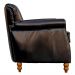 Kit 04 Poltronas Decorativas Sala de Estar Brunei Pés Madeira Preto Couro G58 - Gran Belo
