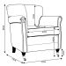 Kit 04 Poltronas Decorativas Sala de Estar Brunei Pés Príncipe Couro Mel G58 - Gran Belo