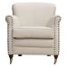Kit 04 Poltronas Decorativas Sala de Estar Brunei Pés Príncipe Off White Couro G58 - Gran Belo