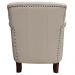 Kit 04 Poltronas Decorativas Sala de Estar Brunei Pés Príncipe Off White Couro G58 - Gran Belo