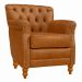 Kit 04 Poltronas Decorativas Sala de Estar Níger Pés Madeira Couro Mel G58 - Gran Belo