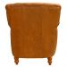 Kit 04 Poltronas Decorativas Sala de Estar Níger Pés Madeira Couro Mel G58 - Gran Belo