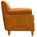 Kit 04 Poltronas Decorativas Sala de Estar Níger Pés Madeira Couro Mel G58 - Gran Belo