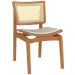 Kit 05 Cadeiras Decorativas Sala de Jantar Madeira Champagne Ravi Linho Bege G60 - Gran Belo