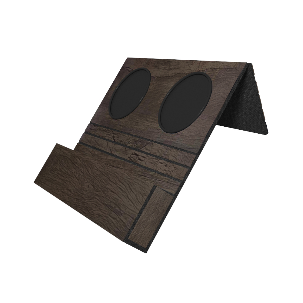 Kit 06 Esteiras Bandejas Com Suporte Para Copos e Controle Para Sofá MDF Tabaco G20 - Gran Belo