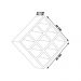 Kit 09 Nichos Porta Toalhas 09 Lugares 40x40cm Branco G01 - Gran Belo