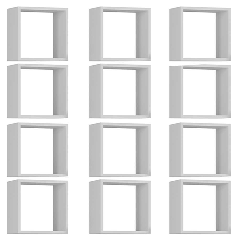 Kit 12 Nichos Organizador 30x30cm Branco G01 - Gran Belo