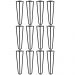 Kit 12 Pés de Metal 25 CM Hairpin Legs Mesas de Centro Puffs Preto G41