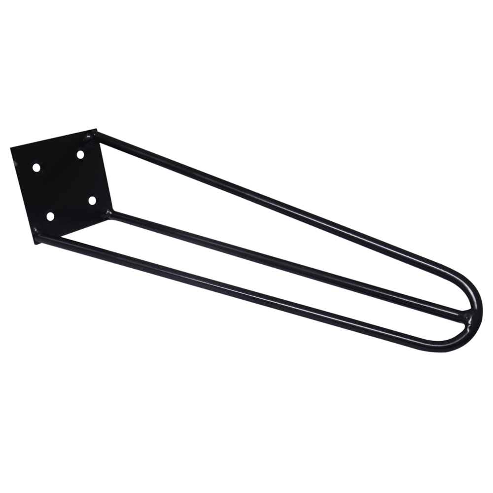 Kit 12 Pés de Metal 25 CM Hairpin Legs Mesas de Centro Puffs Preto G41