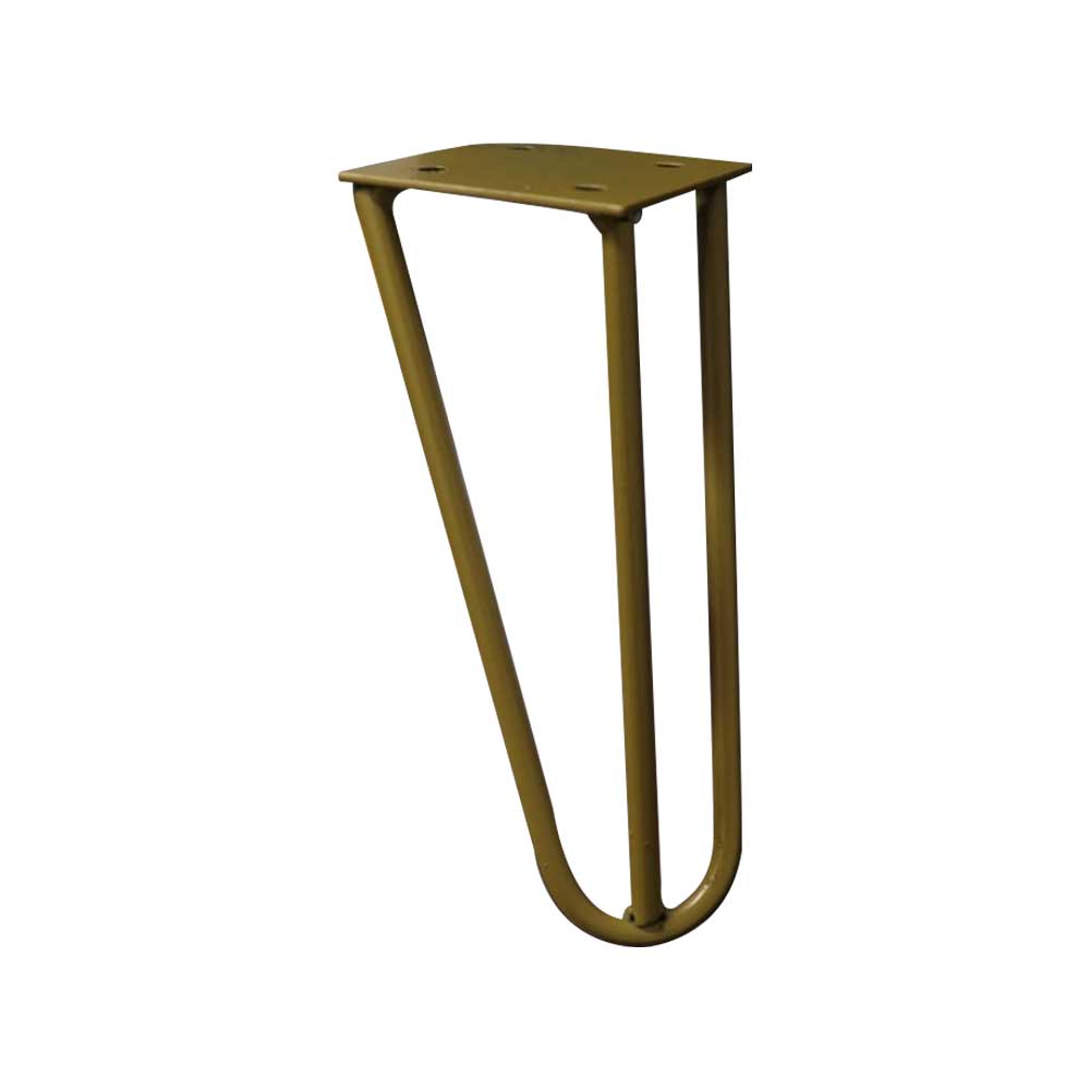 Kit 12 Pés de Metal 25 CM Hairpin Legs Rack e Puffs Dourado G41