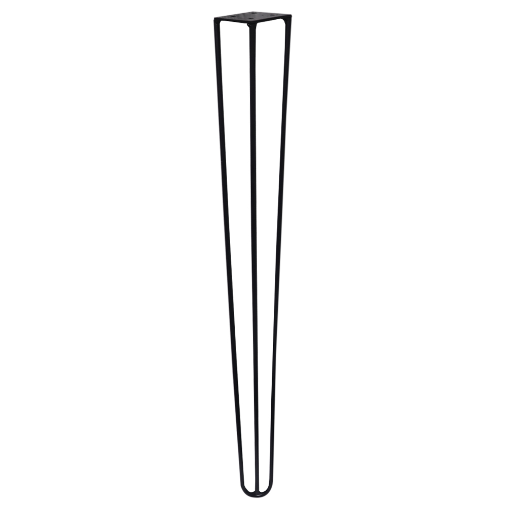 Kit 12 Pés de Metal 60 CM Hairpin Legs Mesa de Canto Aparador Preto G41