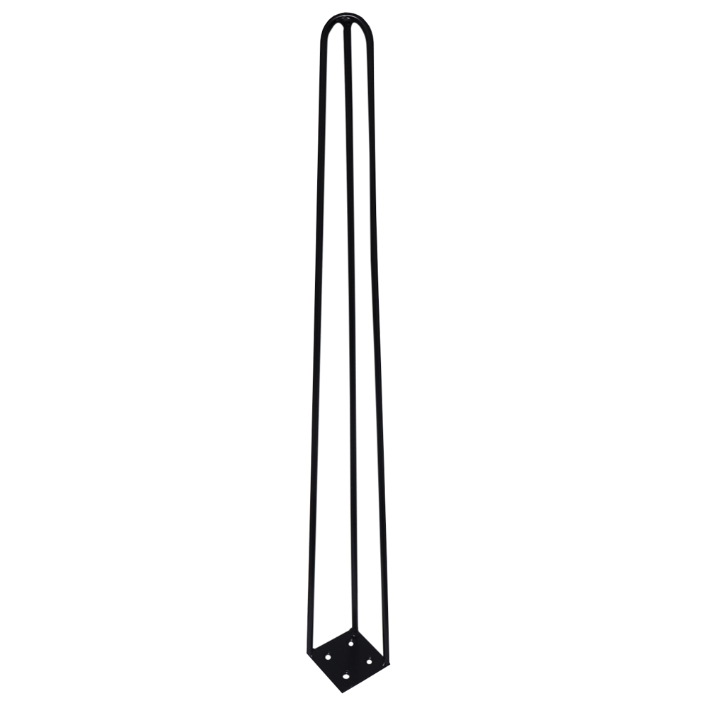Kit 12 Pés de Metal 60 CM Hairpin Legs Mesa de Canto Aparador Preto G41