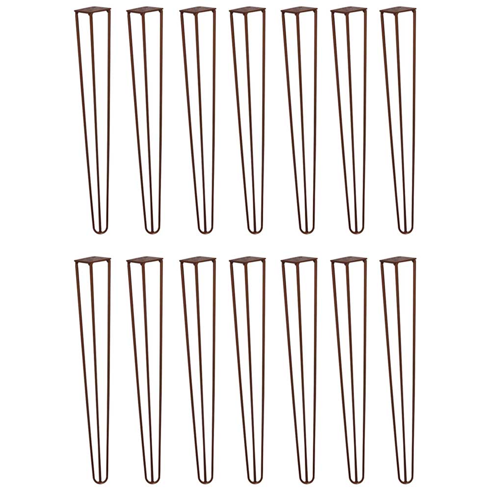 Kit 14 Pés de Metal 60 CM Hairpin Legs Mesa de Canto Aparador Bronze G41