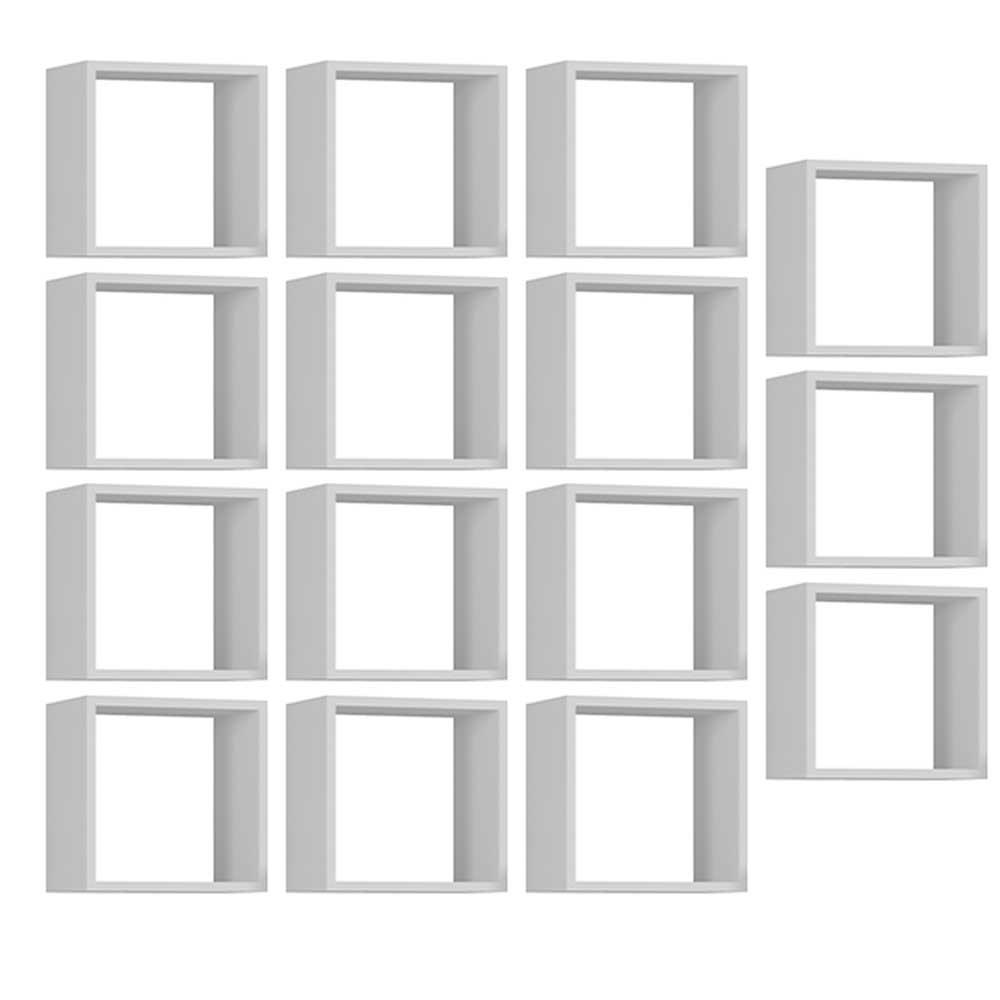Kit 15 Nichos Organizador 30x30cm Branco G01 - Gran Belo