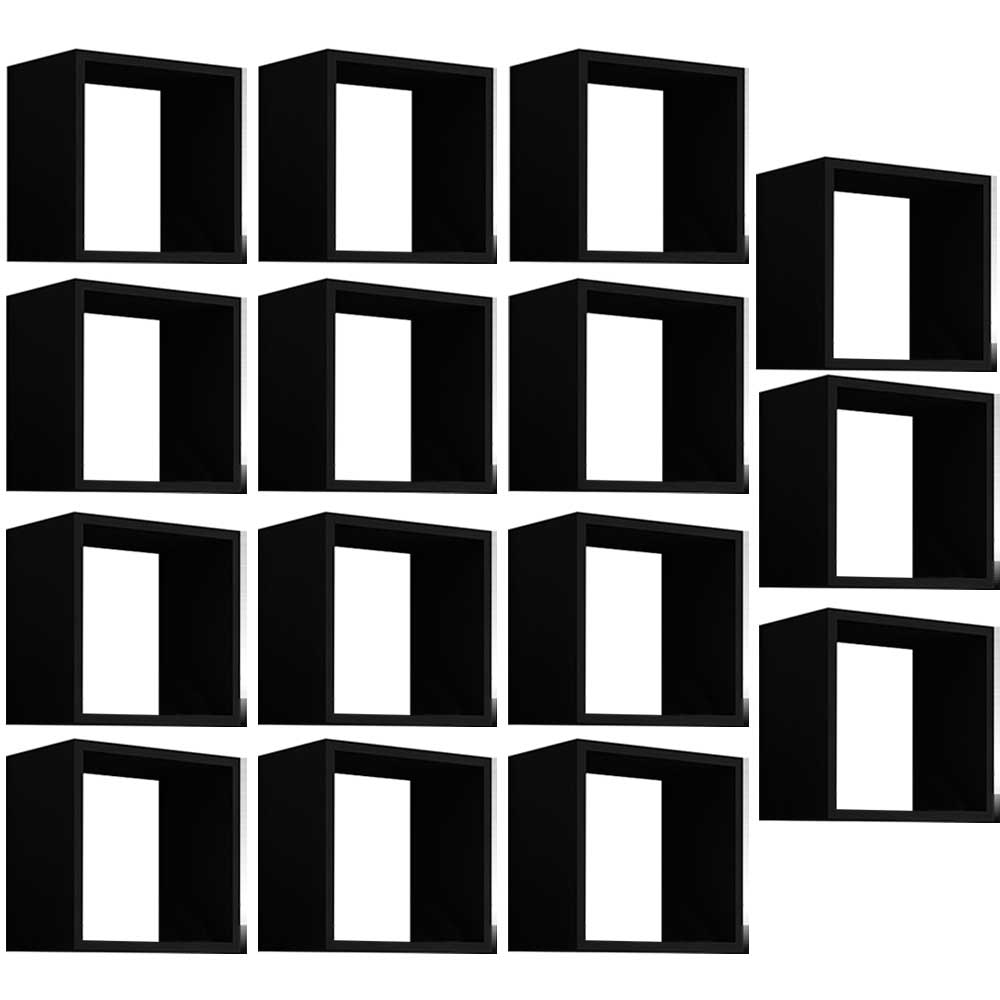 Kit 15 Nichos Organizador 30x30cm Preto G01 - Gran Belo