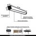 Kit 16 Pés de Metal 25 CM Hairpin Legs Mesas de Centro Puffs Preto G41