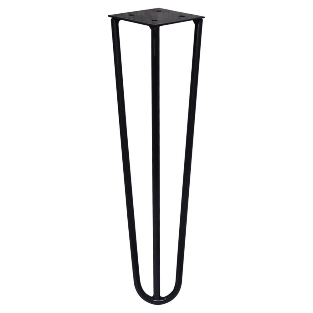 Kit 16 Pés de Metal 25 CM Hairpin Legs Mesas de Centro Puffs Preto G41