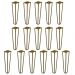 Kit 16 Pés de Metal 25 CM Hairpin Legs Rack e Puffs Dourado G41