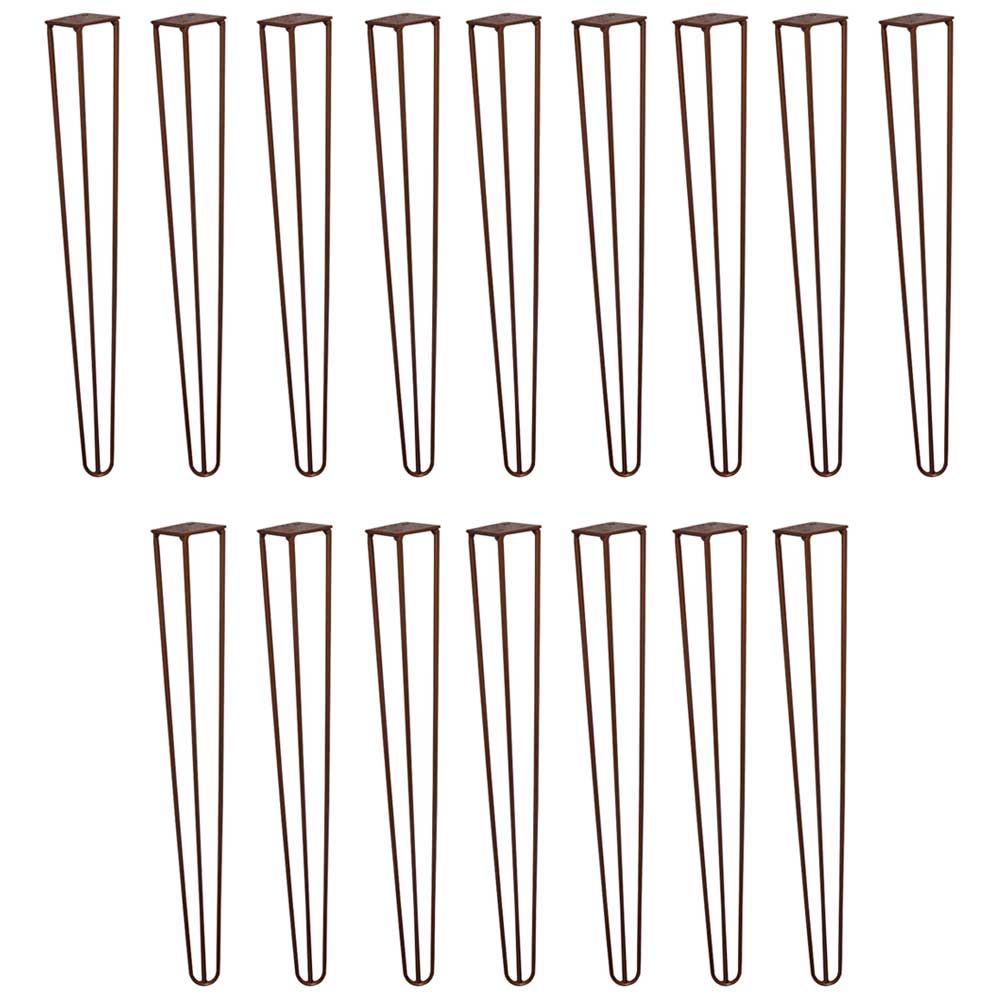 Kit 16 Pés de Metal 60 CM Hairpin Legs Mesa de Canto Aparador Bronze G41