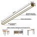 Kit 16 Pés de Metal 90 CM Hairpin Legs Aparador e Mesa de Canto Dourado G41