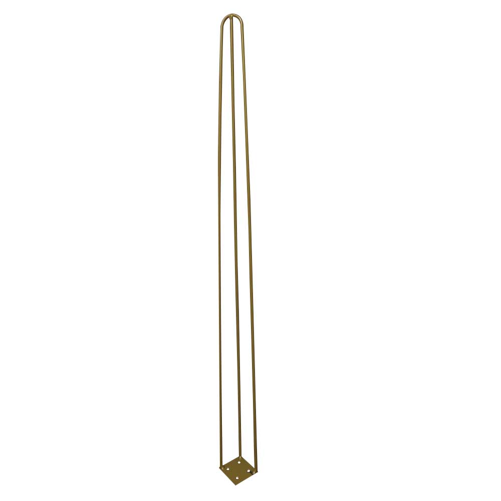 Kit 16 Pés de Metal 90 CM Hairpin Legs Aparador e Mesa de Canto Dourado G41