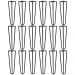 Kit 18 Pés de Metal 25 CM Hairpin Legs Mesas de Centro Puffs Preto G41