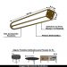 Kit 18 Pés de Metal 25 CM Hairpin Legs Rack e Puffs Dourado G41