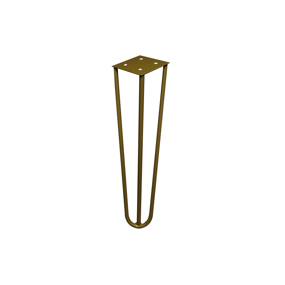 Kit 18 Pés de Metal 25 CM Hairpin Legs Rack e Puffs Dourado G41