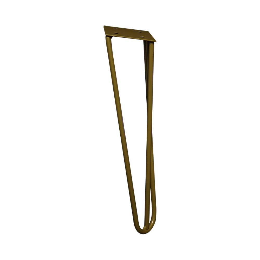 Kit 18 Pés de Metal 25 CM Hairpin Legs Rack e Puffs Dourado G41