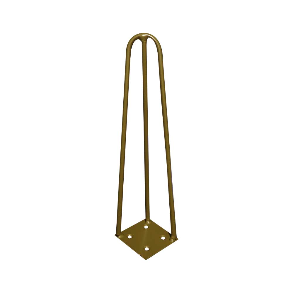 Kit 18 Pés de Metal 25 CM Hairpin Legs Rack e Puffs Dourado G41