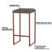 Kit 2 Banqueta Decorativa Billie Base Bronze Veludo Cinza G41 - Gran Belo