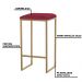 Kit 2 Banqueta Decorativa Billie Base Gold Suede Bordô G41 - Gran Belo