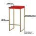 Kit 2 Banqueta Decorativa Billie Base Gold Veludo Vermelho G41 - Gran Belo