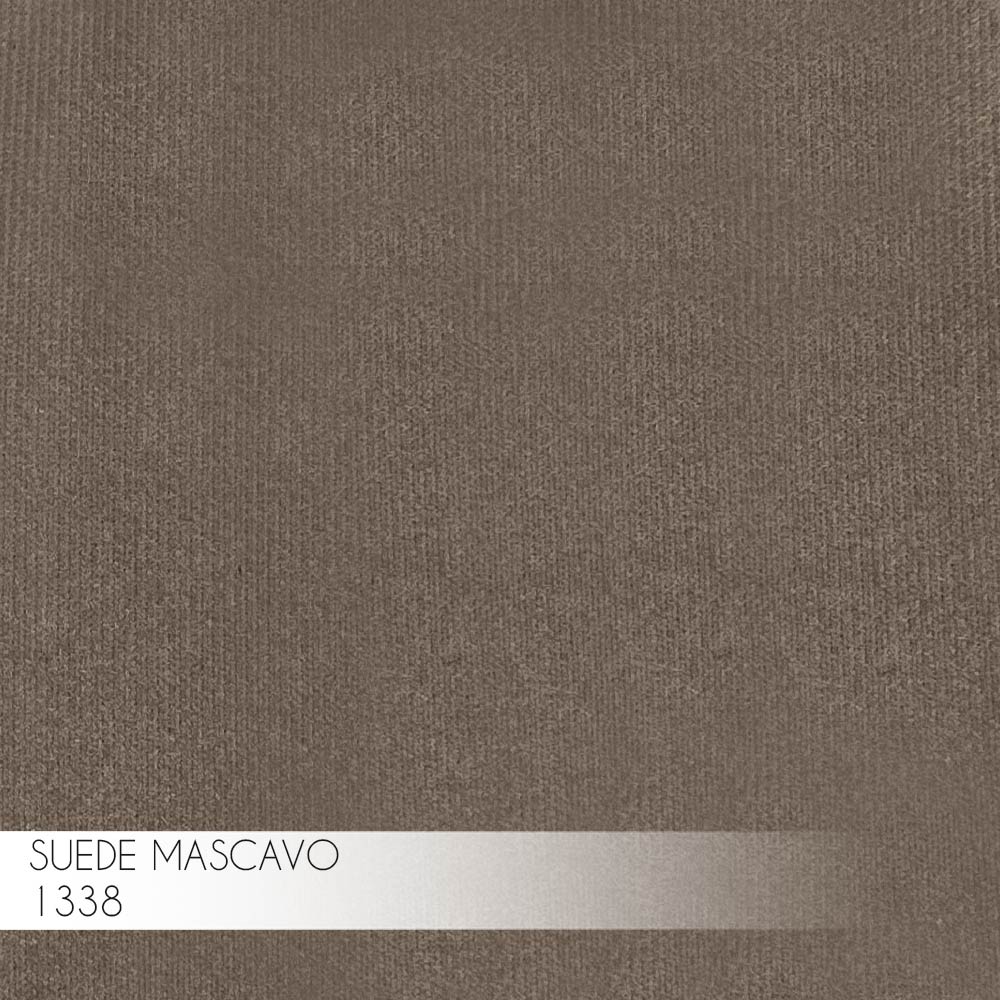 Kit 2 Banqueta Decorativa Kathy Base Bronze Suede Cappuccino - Gran Belo