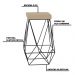 Kit 2 Banqueta Decorativa Kathy Base Preta Veludo Bege G41 - Gran Belo