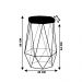 Kit 2 Banqueta Decorativa Rubel Base Bronze PU Sintético Preto G41 - Gran Belo