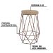Kit 2 Banqueta Decorativa Rubel Base Bronze Suede Bege G41 - Gran Belo