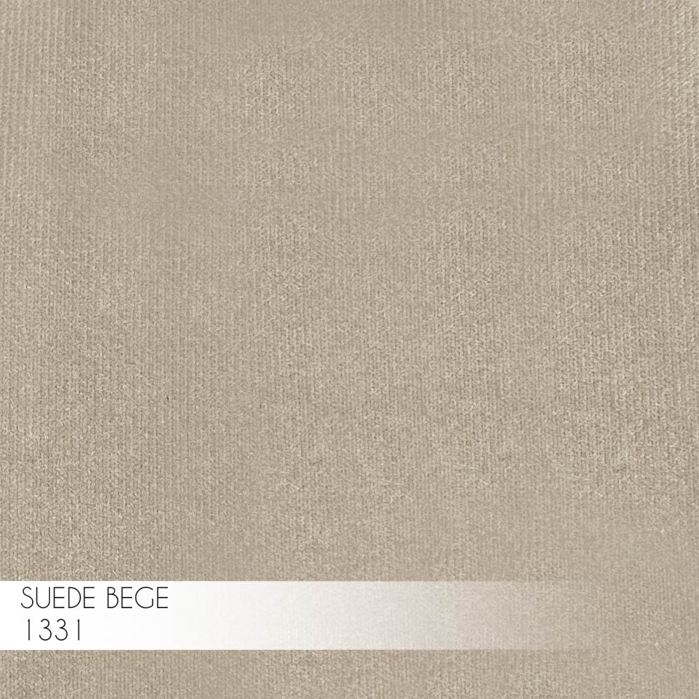Kit 2 Banqueta Decorativa Rubel Base Bronze Suede Bege G41 - Gran Belo