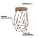 Kit 2 Banqueta Decorativa Rubel Base Bronze Suede Cappuccino G41 - Gran Belo