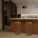 Kit 2 Banqueta Decorativa Rubel Base Bronze Suede Mostarda G41 - Gran Belo