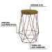 Kit 2 Banqueta Decorativa Rubel Base Bronze Suede Mostarda G41 - Gran Belo