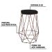 Kit 2 Banqueta Decorativa Rubel Base Bronze Suede Preto G41 - Gran Belo