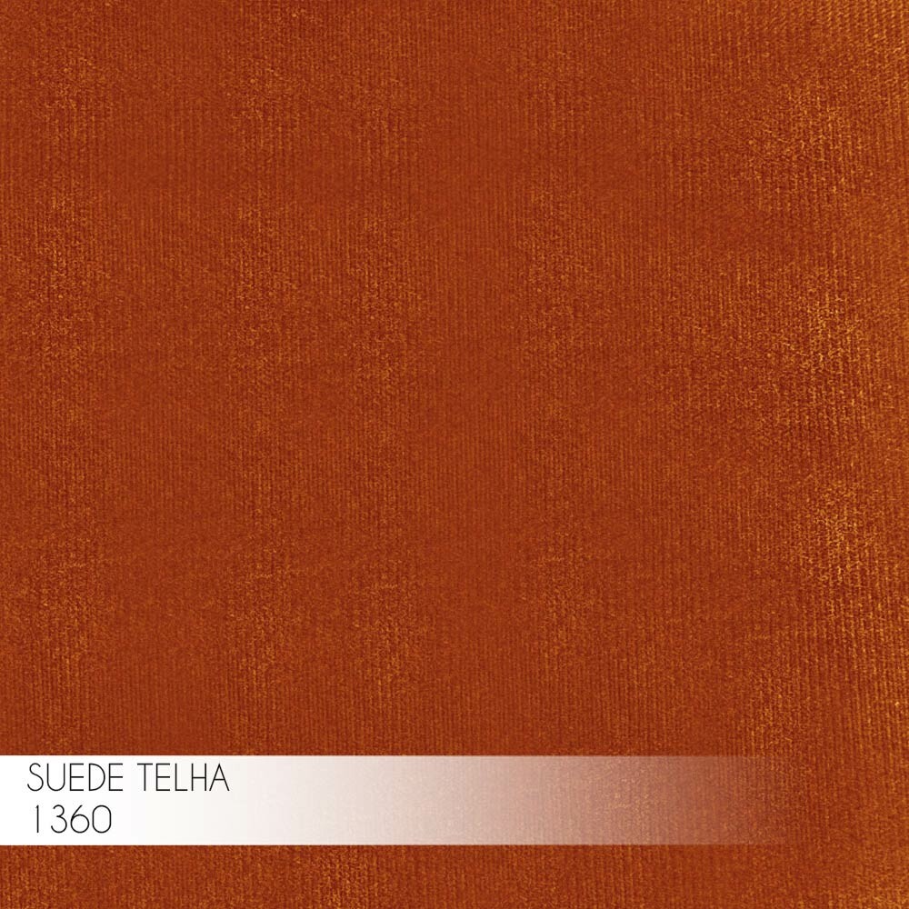 Kit 2 Banqueta Decorativa Rubel Base Bronze Suede Telha G41 - Gran Belo