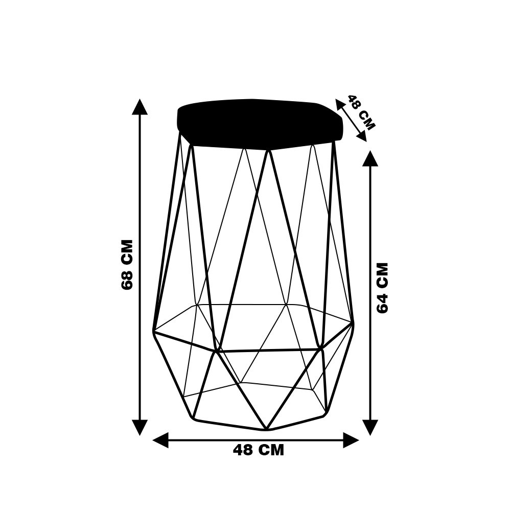 Kit 2 Banqueta Decorativa Rubel Base Bronze Veludo Bege - Gran Belo