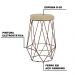 Kit 2 Banqueta Decorativa Rubel Base Bronze Veludo Bege - Gran Belo