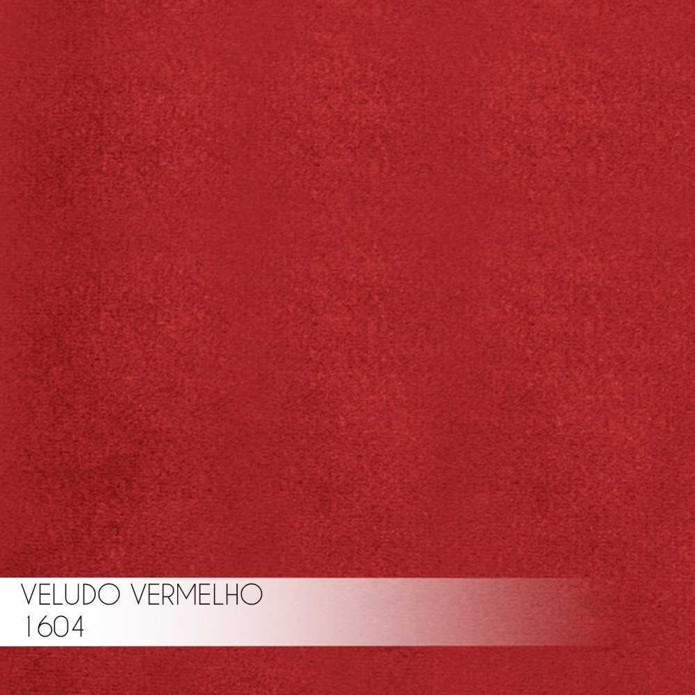 Kit 2 Banqueta Decorativa Rubel Base Bronze Veludo Vermelho G41 - Gran Belo