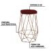 Kit 2 Banqueta Decorativa Rubel Base Gold Suede Bordô G41 - Gran Belo