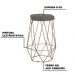 Kit 2 Banqueta Decorativa Rubel Base Gold Suede Cinza - Gran Belo